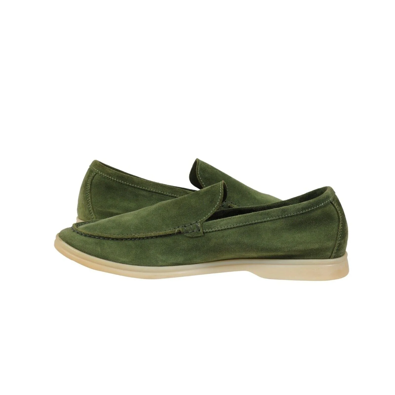 Summer Walk US 9.5 EU 42.5 Green Suede Low Top Slip On Loafers