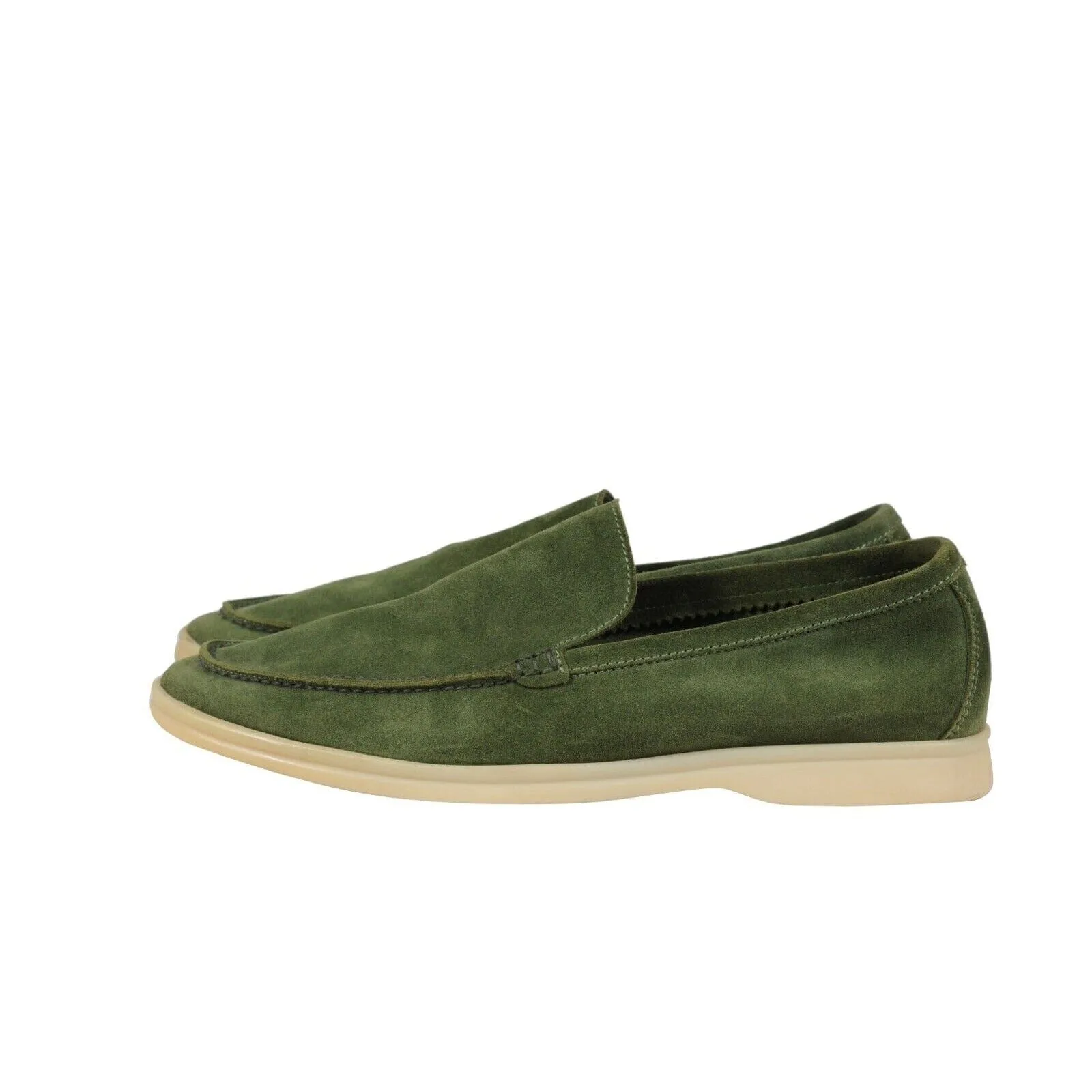 Summer Walk US 9.5 EU 42.5 Green Suede Low Top Slip On Loafers