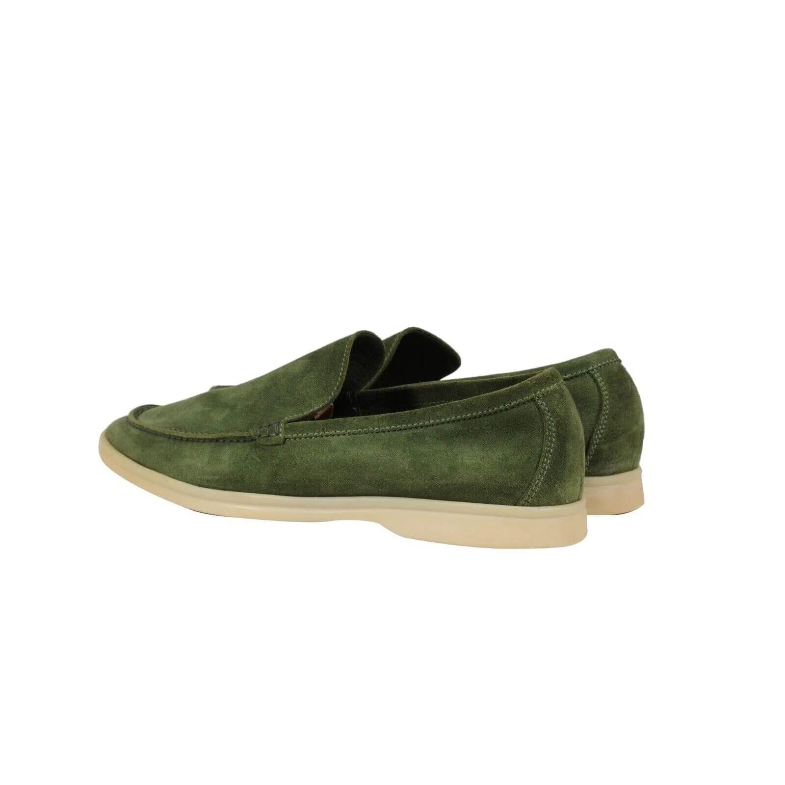 Summer Walk US 9.5 EU 42.5 Green Suede Low Top Slip On Loafers