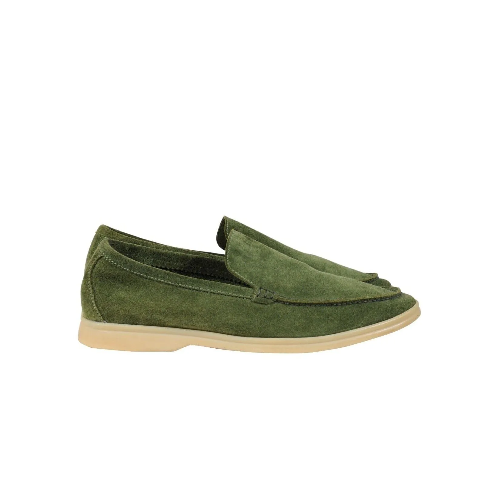 Summer Walk US 9.5 EU 42.5 Green Suede Low Top Slip On Loafers