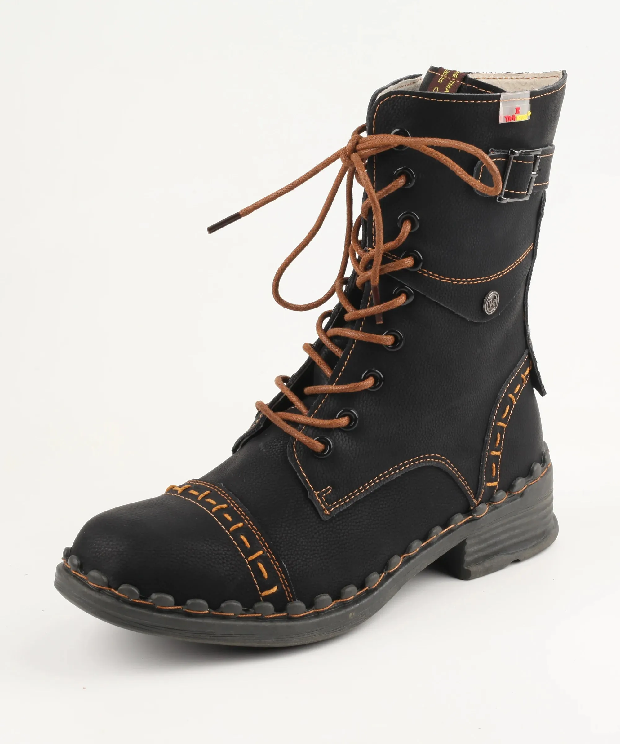 Vintage Fashion Zipper Side - Improved Outsole Autumn/Winter Leather Boots For Women