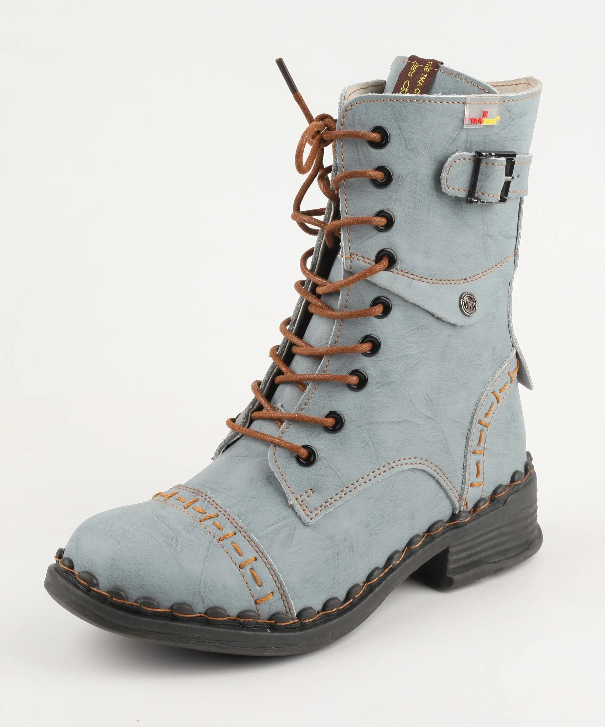 Vintage Fashion Zipper Side - Improved Outsole Autumn/Winter Leather Boots For Women