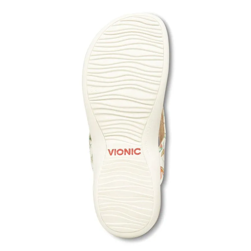 Vionic Women's Bella II Flip Flops- Marshmallow Tropical