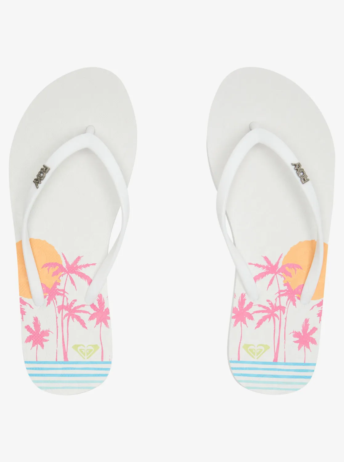 Viva Stamp Flip-Flops - White Hacienda