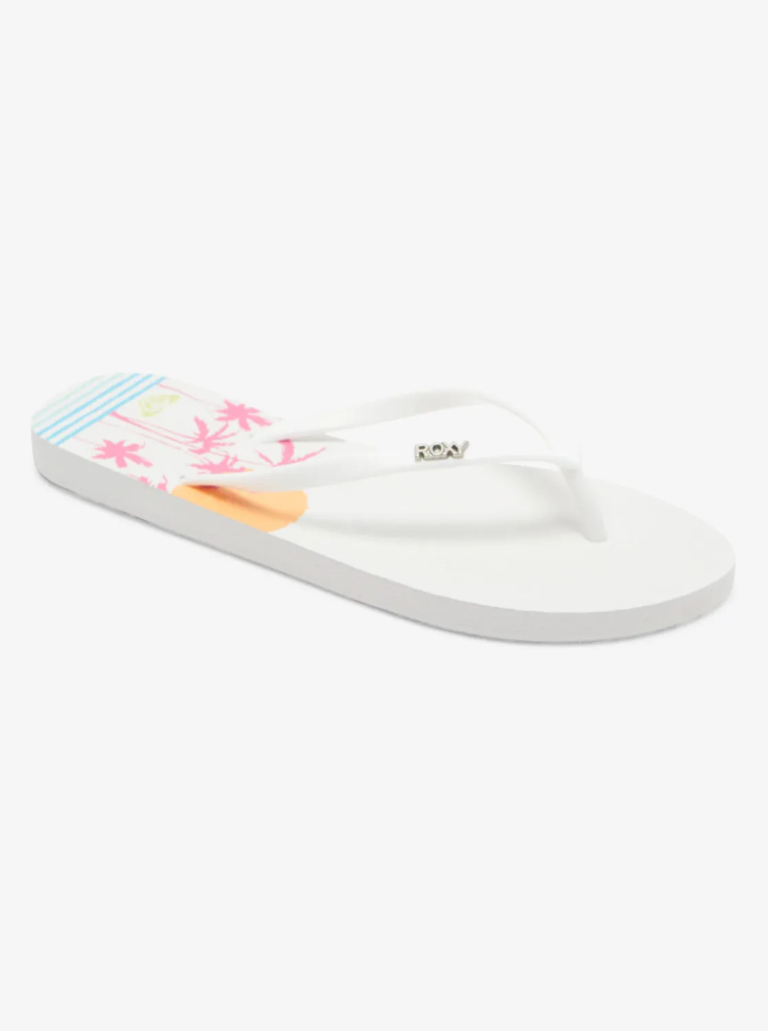 Viva Stamp Flip-Flops - White Hacienda