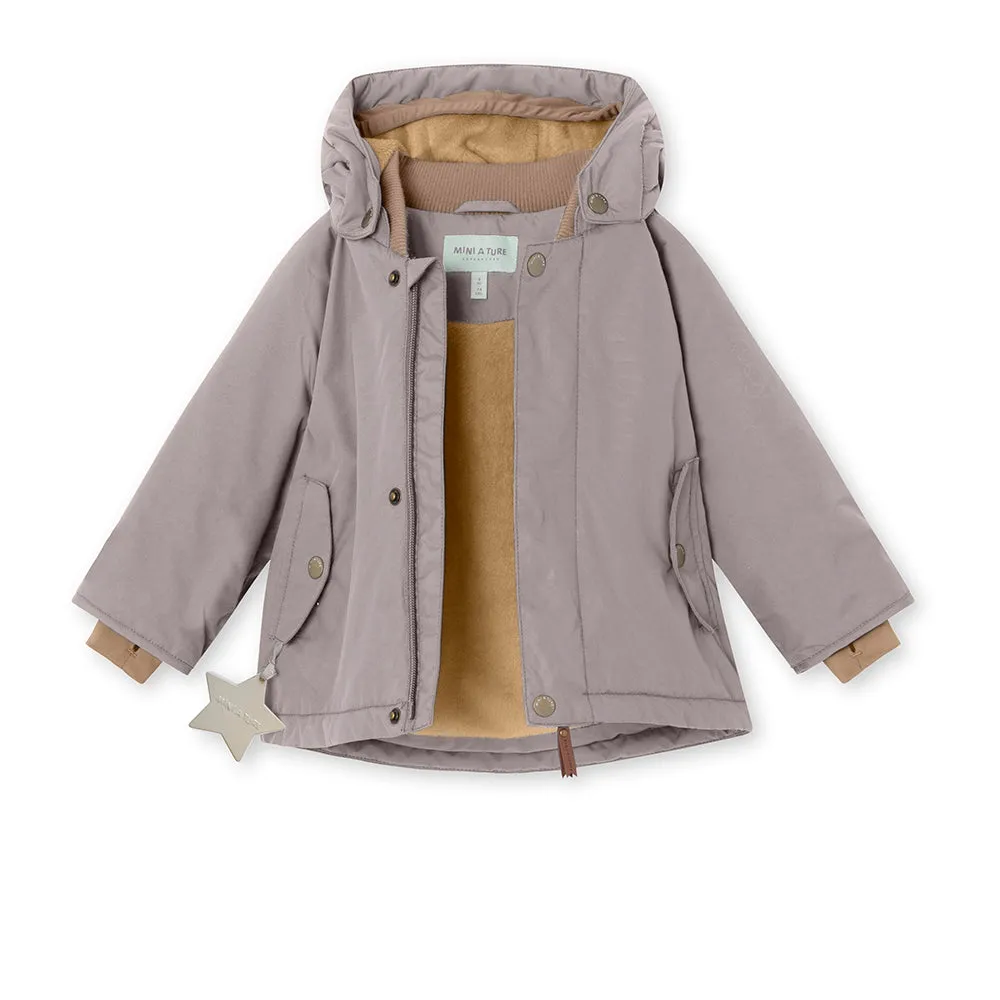 Wally Fleece Lined Winter Jacket. GRS Zinc Purple