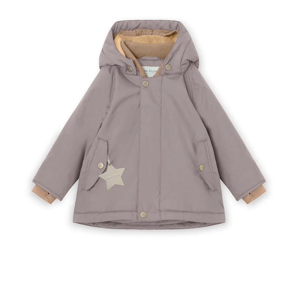 Wally Fleece Lined Winter Jacket. GRS Zinc Purple