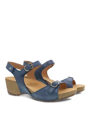 Women's Dansko Tricia Color: Blue Milled Burnished