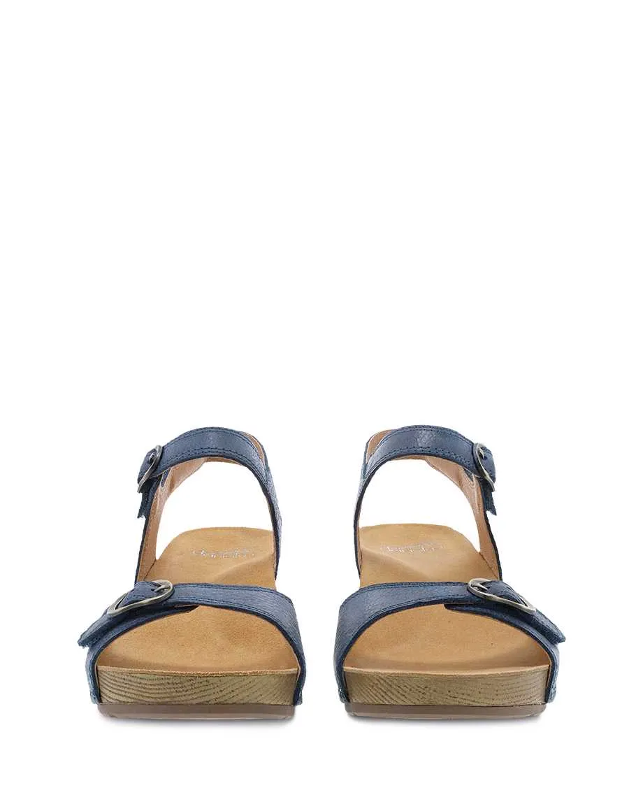 Women's Dansko Tricia Color: Blue Milled Burnished