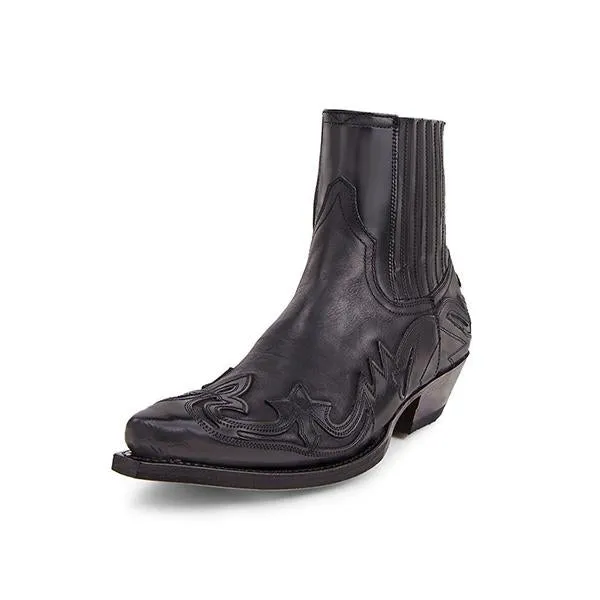 Women's Retro Carved Block Heel Western Cowboy Boots 48671457S