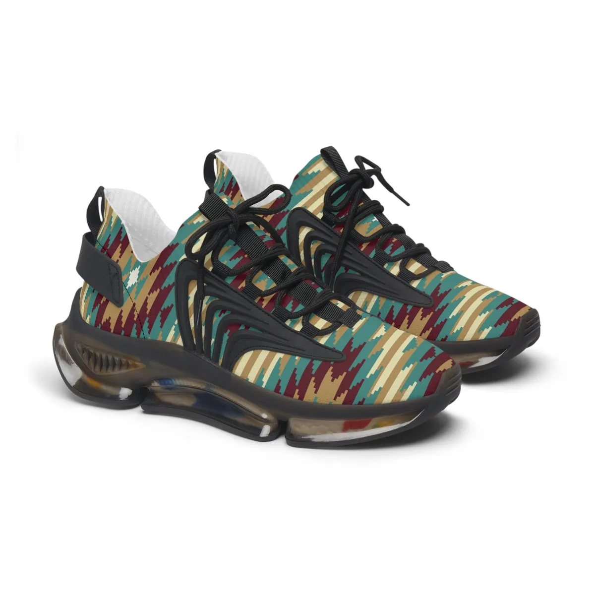 Women's Running Shoes Mesh Sneakers Shock Absorbing Soles White or Black Sundance Print