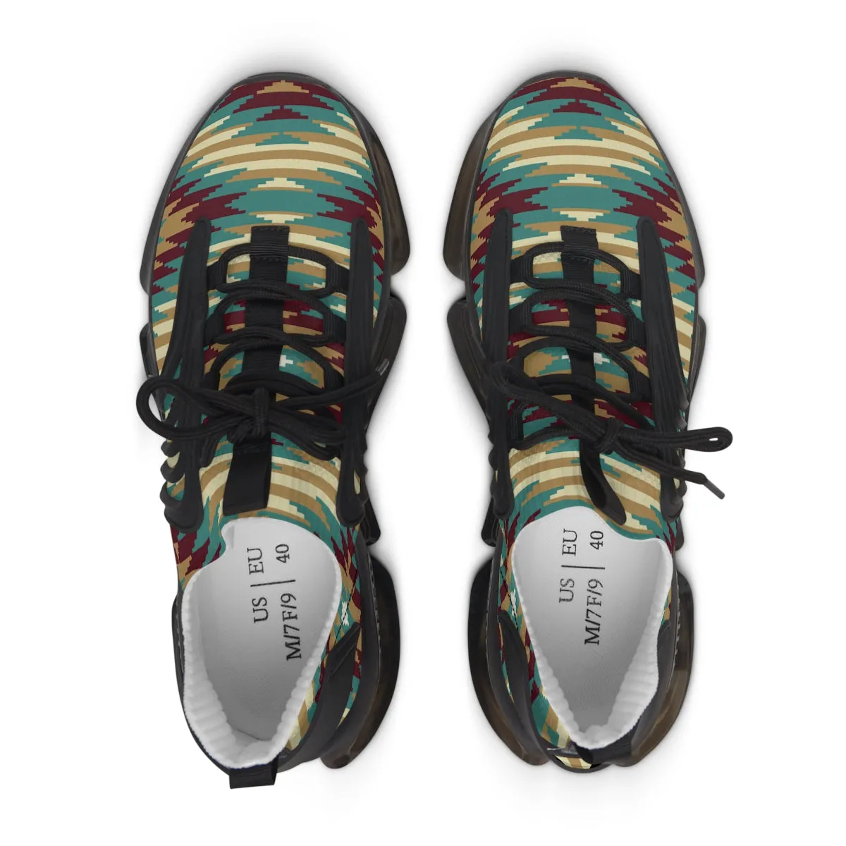 Women's Running Shoes Mesh Sneakers Shock Absorbing Soles White or Black Sundance Print