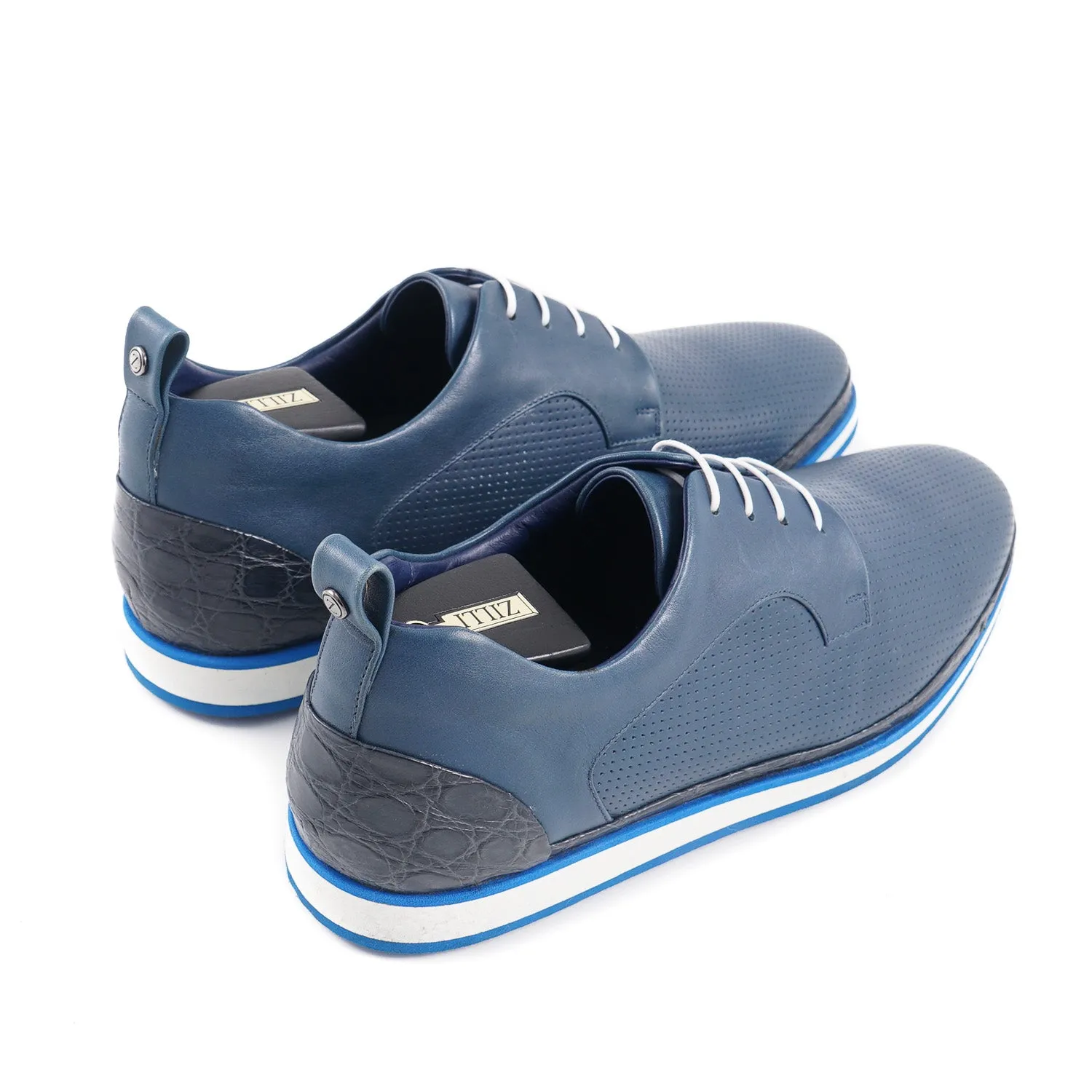 Zilli Calf and Crocodile Leather Derby