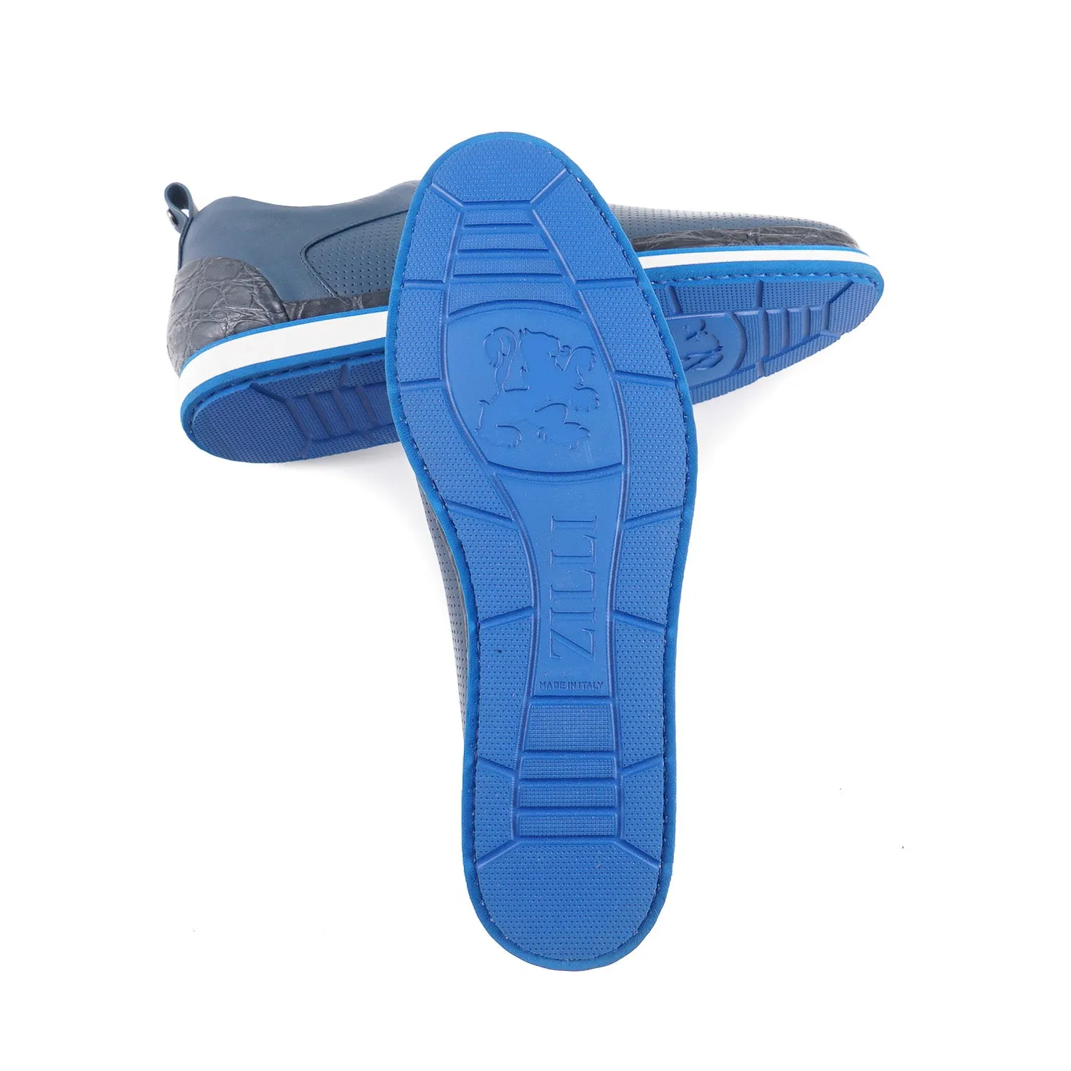 Zilli Calf and Crocodile Leather Derby